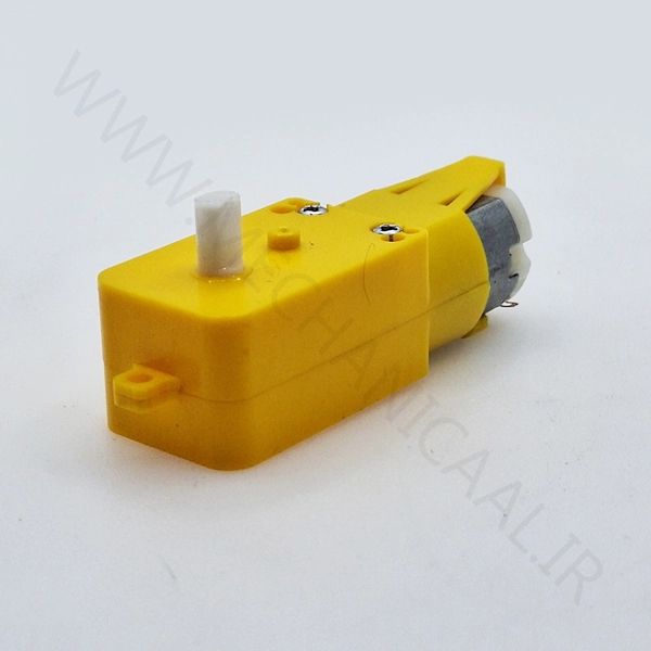موتور گیربکس پلاستیکی زرد تک شفت موتور طلایی DC-M-G-45-1 موتور گیربکس پلاستیکی