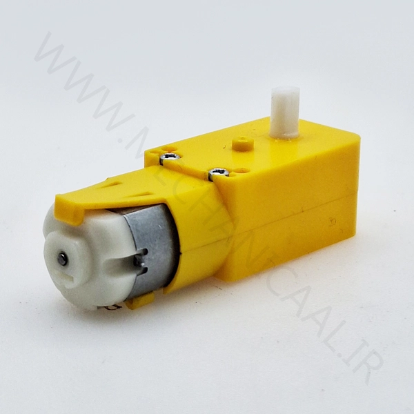 موتور گیربکس پلاستیکی زرد تک شفت موتور طلایی DC-M-G-45 موتور گیربکس پلاستیکی