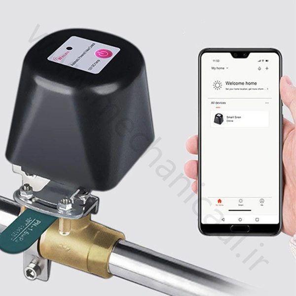 شیر فلکه برقی هوشمند با قابلیت کنترل از طریق Wifi شیر فلکه برقی هوشمند
