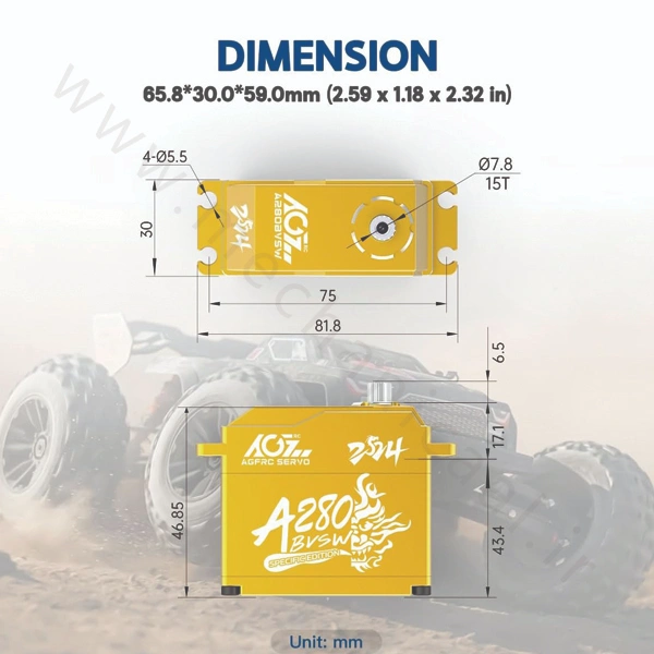 سرو موتور AGFRC مدل A280BVSW-2 سرو موتور